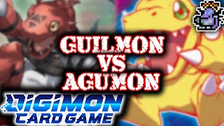 GUILMON VS AGUMON  Digimon Card Game Battle Feat NichiNoUchuu [upl. by Ynohtnanhoj152]