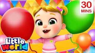 Balloon Song  More Kids Songs amp Nursery Rhymes by Little World [upl. by Ahsenit]