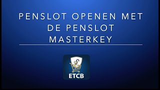 PENSLOT OPENEN MET DE PENSLOT MASTERKEY [upl. by Acimot]