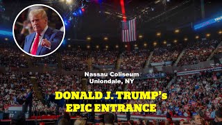 Donald Trumps Epic Entrance at Uniondale Rally in 4K  Nassau Coliseum [upl. by Anna-Diana]