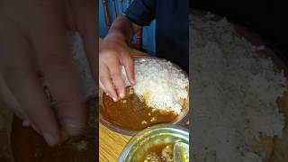 Mutton Curry And Rice Mukbang 🤤 shorts [upl. by Acnalb]