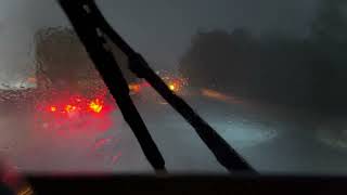 ASMR Relaxing Truck Driving in a Rain Storm at Night in Atlanta [upl. by Marketa]