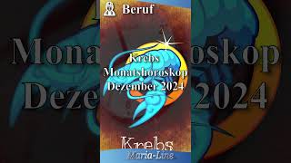 Krebs BERUF 👷‍♀️ Horoskop Dezember 2024 [upl. by Abigale]