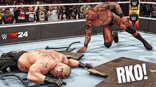 WWE 2K24  Brock Lesnar vs Randy Orton  Hell In A Cell Match [upl. by Rafter]