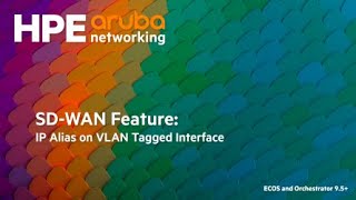 SDWAN Feature IP Alias on VLAN Tagged Interface [upl. by Divd120]