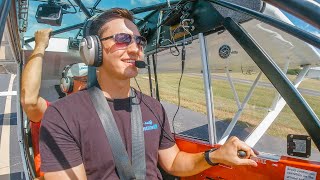 Learning to LAND a Tailwheel Airplane  Tailwheel Training Part 1 [upl. by Ernestine115]