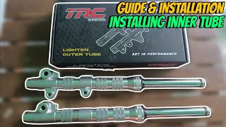 PAANO MAG INSTALL NG INNER TUBE SA OUTER TUBE FRONT SHOCK  GUIDEEXPLANATION FOR TMX125155 PANTRA [upl. by Greysun]