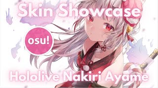 osu  Hololive Nakiri Ayame skin showcase [upl. by Shaver]