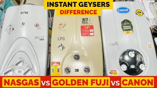 Best Instant Geyser in Pakistan 2023 Canon Nas Gas Golden Fuji Advantages amp Disadvantages full [upl. by Dett316]