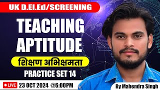 UTTARAKHAND DELED Teaching Appitude Practice Set  14  Screening  DElEd Entrance Exam 2425 [upl. by Ahsienot]