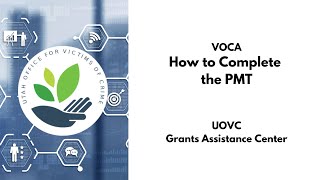 PMT Reporting for VOCA Grants  UOVC GMT 2023 [upl. by Sisto]