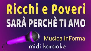 Ricchi e Poveri  SARA PERCHE TI AMO  karaoke [upl. by Meade958]