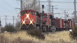 CN 8963 leading some ballast train [upl. by Anikes766]