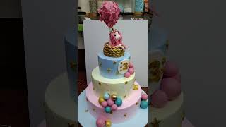 Triple story cakecakedecoration barbiedollbirthdaycake amazing and beautiful [upl. by Ydac]