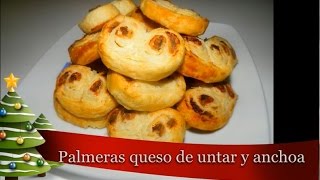 Palmeritas de queso de untar y anchoa [upl. by Nevins]