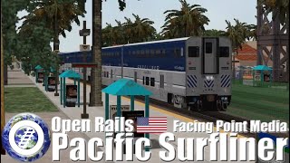 Open Rails MSTS Compatible Train Sim Pacific Surfliner [upl. by Deidre]