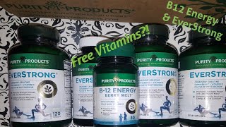 Purity Products Vitamins Free Trial Haul B12 Energy Melts amp EverStrong wCreatine April 2018 [upl. by Yemrej385]