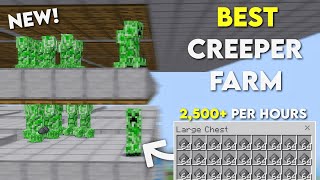 NEW BEST CREEPER FARM In 121 Minecraft Bedrock Edition MCPEXBOXPS4 [upl. by Erodeht]