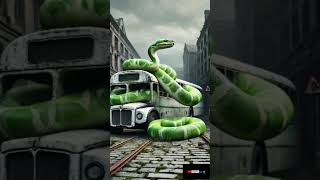 AI Nature Exploration  AI Discovery Travel  Snake Vs City Vs Bus short shorts [upl. by Bierman]