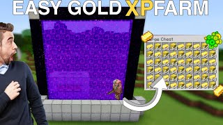 Minecraft Gold XP Farm 120 Tutorial in Bedrock [upl. by Obola]