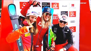 FIS Alpine Ski World Cup  Womens Downhill  Crans Montana SUI  2024 [upl. by Niwrehs]