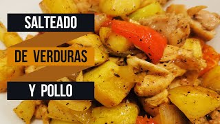 VERDURAS SALTEADAS  POLLO CON VERDURAS [upl. by Ahsielat]