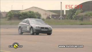 Euro NCAP  BMW 5 Series  2010  ESC test [upl. by Stokes]