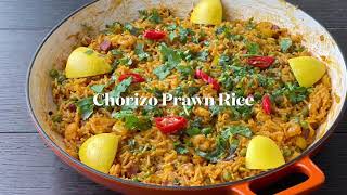 Chorizo Prawn Rice recipe [upl. by Zilvia]