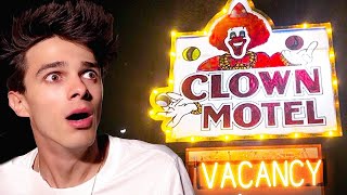 TRAPPED IN A HAUNTED CLOWN MOTEL FOR 24 HOURS [upl. by Owain140]