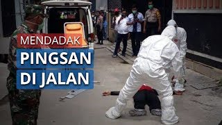 Video Warga Pademangan Mendadak Pingsan Dievakuasi Petugas Ber APD [upl. by Matrona]