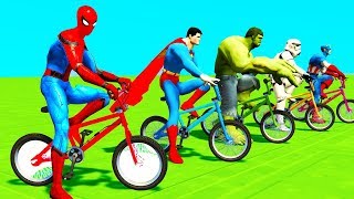 Learn Colors Spiderman Cars amp Motor Cycle for Kids  Superheroes Cartoon w Songs for Babies [upl. by Anali]