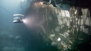 Underwater drone inside the wreck of the frigate Helge Ingstad [upl. by Hawley]