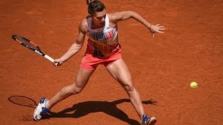 2016 Mutua Madrid Open Round of 16  Simona Halep vs Timea Bacsinszky  WTA Highlights [upl. by Alah]