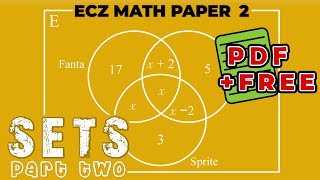 Sets Revision Questions  ECZ Mathematics Grade 12  Sets Revision Part Two [upl. by Nabala]