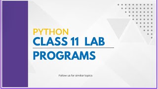 Python class 11 lab programspython python programming shortvideo viralvideo computer computer [upl. by Abdu]