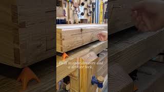 Push open drawers for cabinet riser woodworking smokeycreekwoodworks handmade urbanlumber [upl. by Oeak]