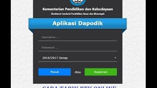 Cara Tarik PTK Online 2017 [upl. by Odlaw]