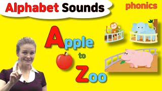 Letter Sounds  Alphabet A to Z  Pronunciation  Phonics for Kids [upl. by Capwell]