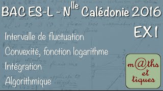 BAC ESL Maths  Nelle Calédonie 2016  Exercice 1 QCM [upl. by Japha335]