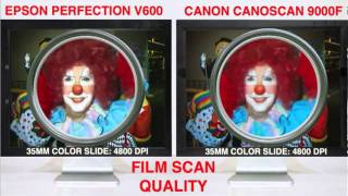 Epson Perfection V600 vs CanoScan 9000f Scan [upl. by Yendic]