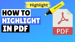 How to Highlight in PDF [upl. by Nauj]