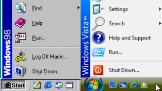 Windows Classic Start Menu Evolution [upl. by Asreht]