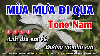 Karaoke Mùa Mưa Đi Qua  Tone Nam  Nhạc Sống Mới  Huỳnh Lê [upl. by Grewitz673]