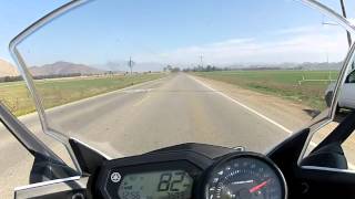 YAMAHA FZ6R TOP SPEED [upl. by Namharludba608]