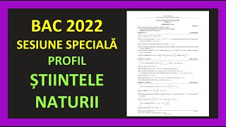 Bacalaureat matematica profil stiintele naturii 2022 bac mate m2 subiectul 3Invata Matematica Usor [upl. by Aciruam431]