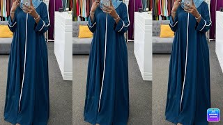 How to cut and stitch gorgeous Abaya Dress  Detailed  Diy Abaya Dress  Latest Abaya Gown [upl. by Geneva]