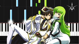 COLORS  Code Geass Opening 1 Piano Tutorial Synthesia [upl. by Gisella]