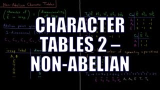 Quantum Chemistry 1212  Character Tables 2 NonAbelian [upl. by Ahgem353]