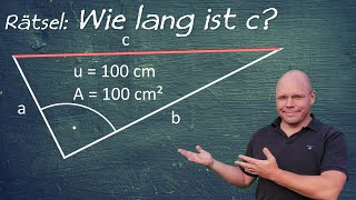 Rätsel Wie lang ist die Hypotenuse Kannst Du es lösen [upl. by Melamed42]