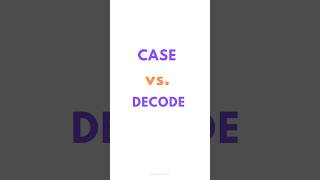 SQL CASE Vs DECODE ✍️ [upl. by Merrilee]